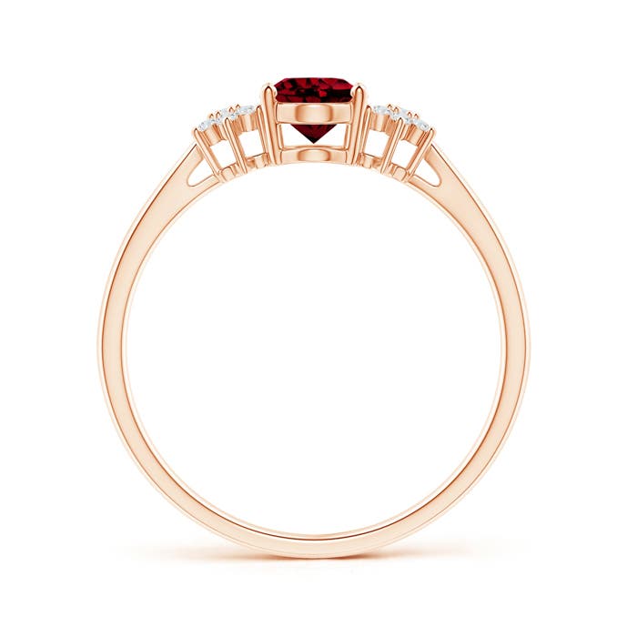 AAAA - Garnet / 0.98 CT / 14 KT Rose Gold