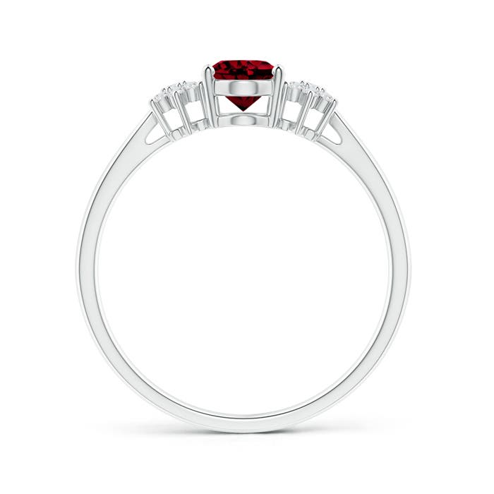 AAAA - Garnet / 0.98 CT / 14 KT White Gold