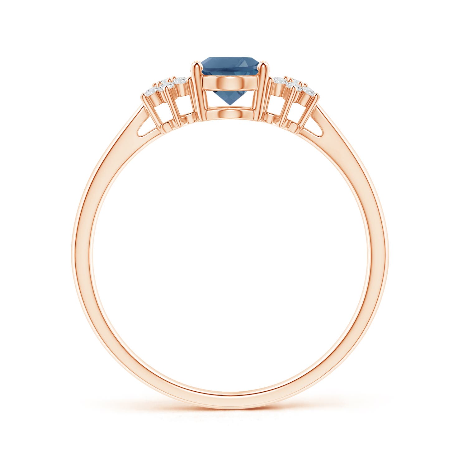 A - London Blue Topaz / 1.03 CT / 14 KT Rose Gold