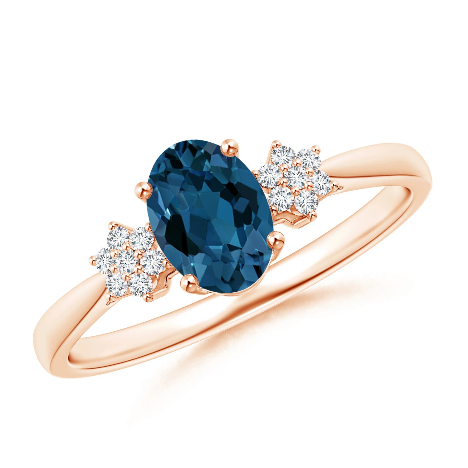 AAA - London Blue Topaz / 1.03 CT / 14 KT Rose Gold