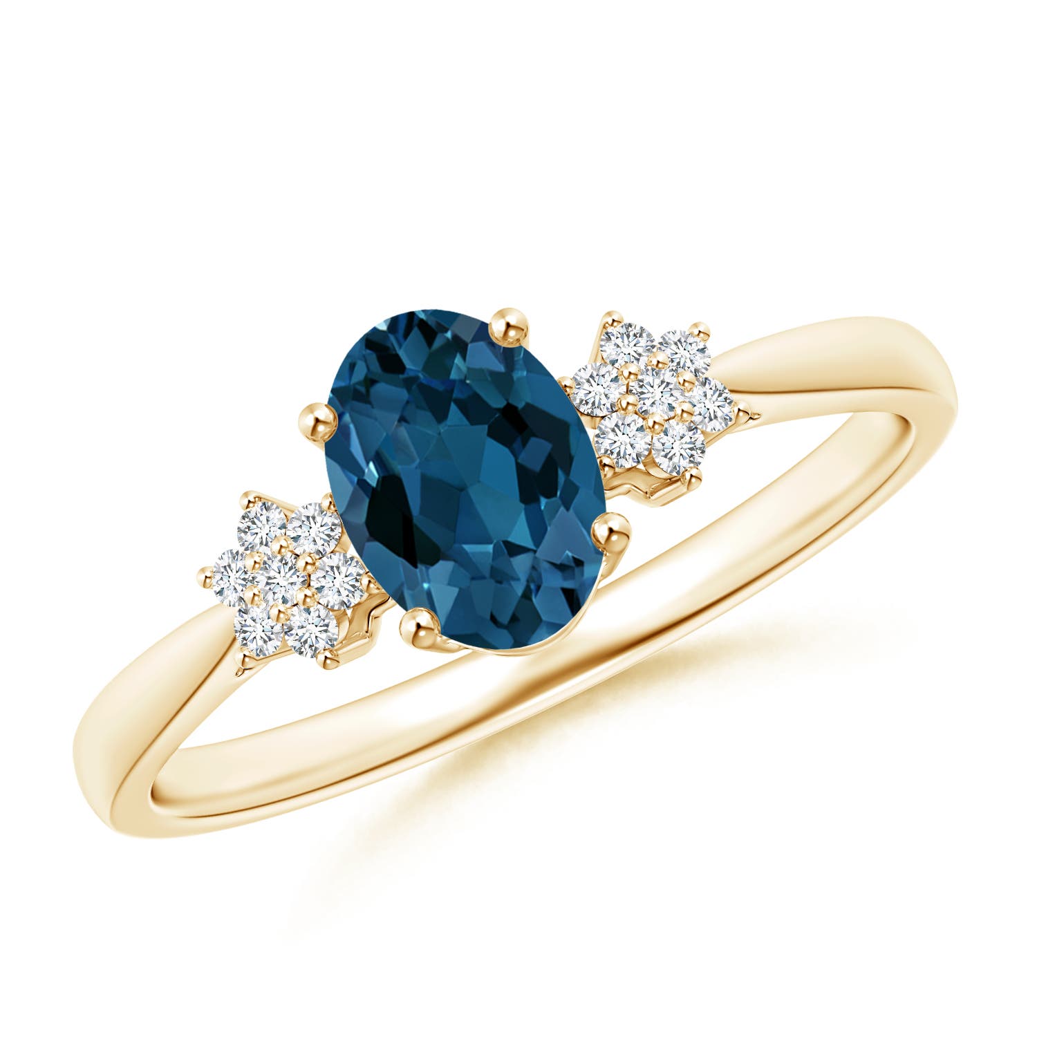 AAA - London Blue Topaz / 1.03 CT / 14 KT Yellow Gold