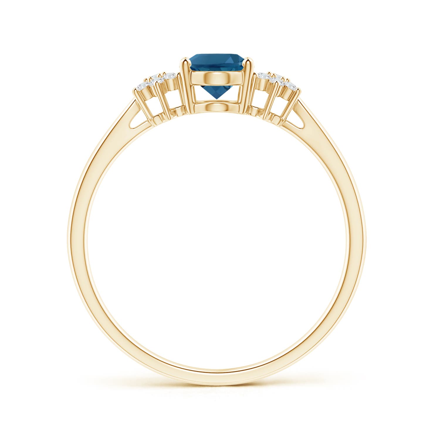 AAA - London Blue Topaz / 1.03 CT / 14 KT Yellow Gold