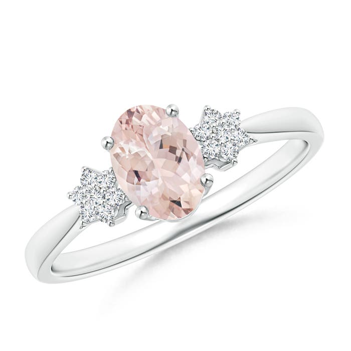 AA - Morganite / 0.78 CT / 14 KT White Gold