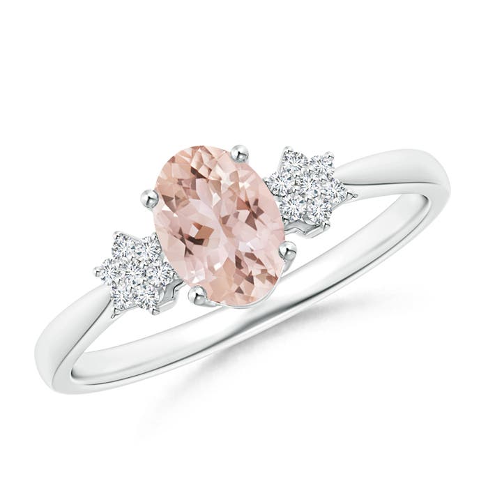 AAA - Morganite / 0.78 CT / 14 KT White Gold