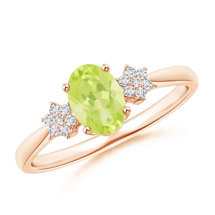 A - Peridot / 0.93 CT / 14 KT Rose Gold