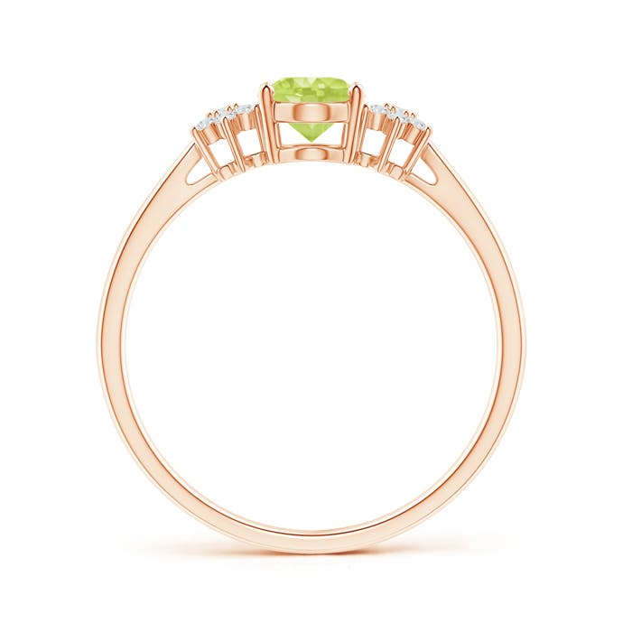 A - Peridot / 0.93 CT / 14 KT Rose Gold