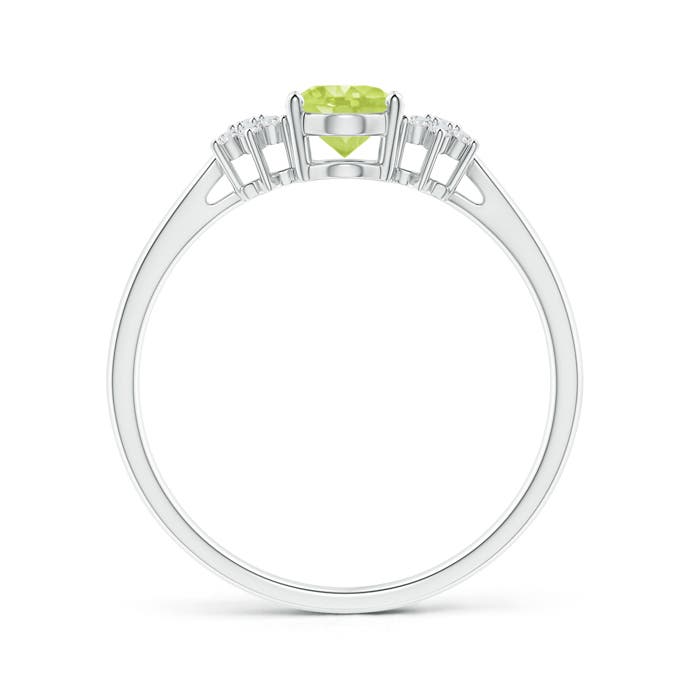 A - Peridot / 0.93 CT / 14 KT White Gold