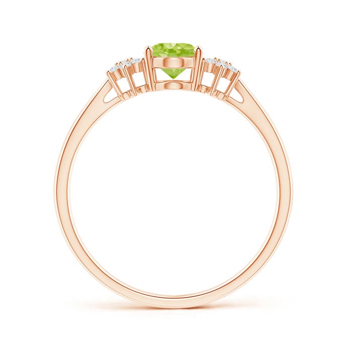 AA - Peridot / 0.93 CT / 14 KT Rose Gold