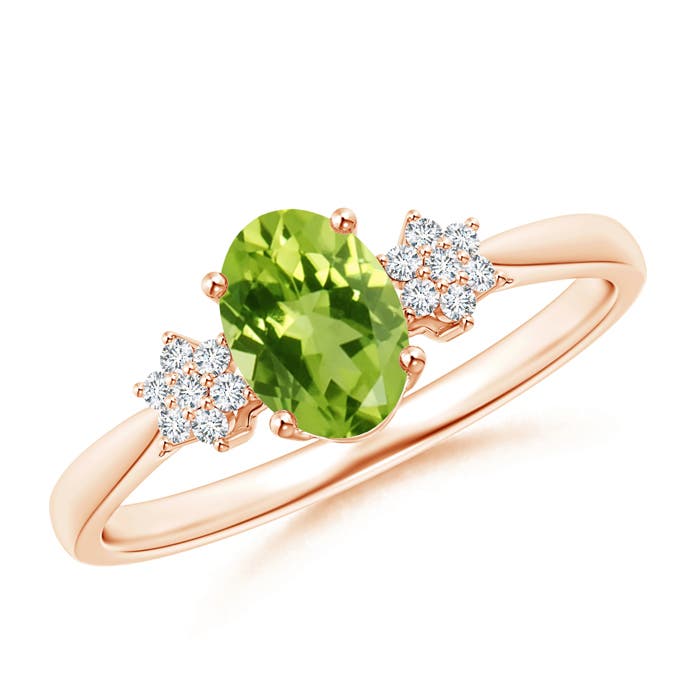 AAA - Peridot / 0.93 CT / 14 KT Rose Gold