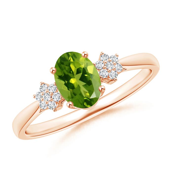 AAAA - Peridot / 0.93 CT / 14 KT Rose Gold