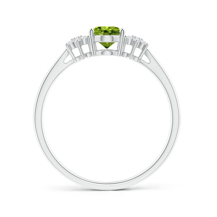 AAAA - Peridot / 0.93 CT / 14 KT White Gold