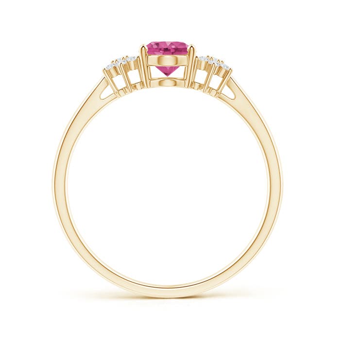 AAAA - Pink Sapphire / 0.93 CT / 14 KT Yellow Gold