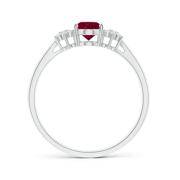 A - Ruby / 1.08 CT / 14 KT White Gold