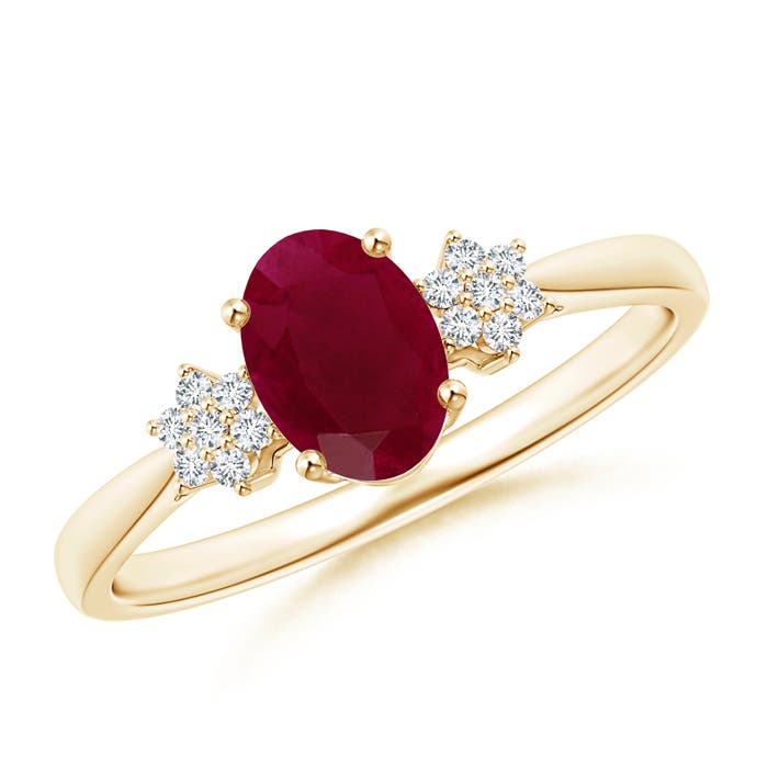 A - Ruby / 1.08 CT / 14 KT Yellow Gold