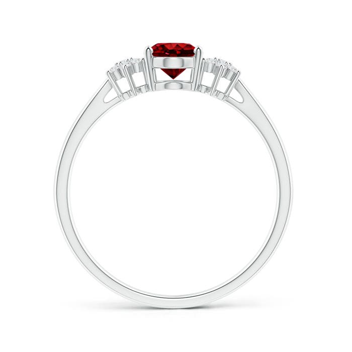 AAAA - Ruby / 1.08 CT / 14 KT White Gold