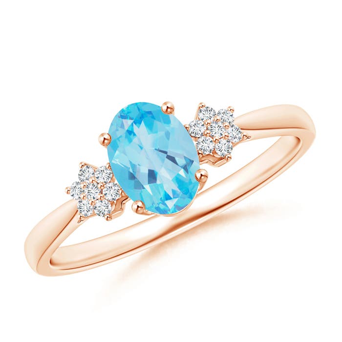 AA - Swiss Blue Topaz / 1.03 CT / 14 KT Rose Gold