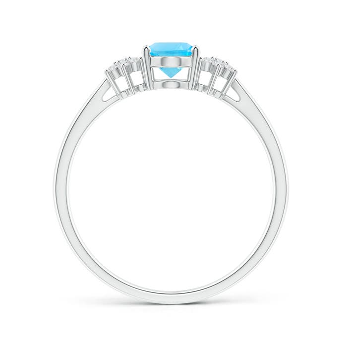 AA - Swiss Blue Topaz / 1.03 CT / 14 KT White Gold