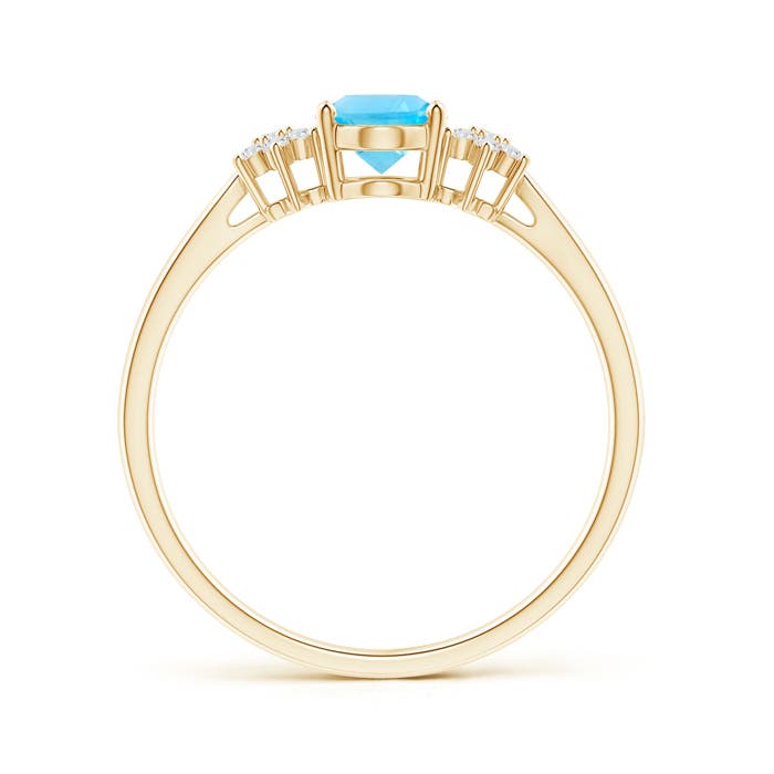 AA - Swiss Blue Topaz / 1.03 CT / 14 KT Yellow Gold