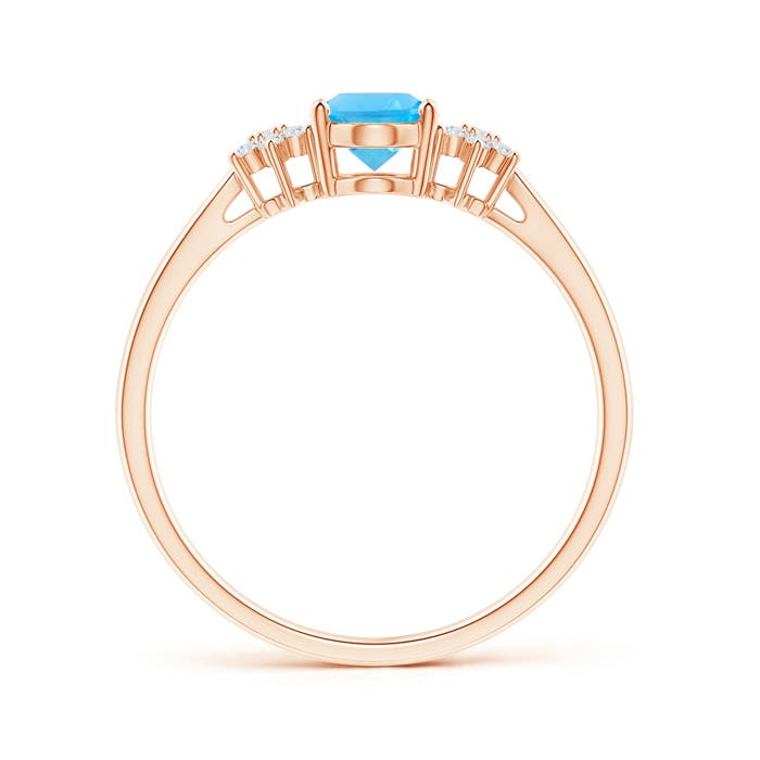 AAA - Swiss Blue Topaz / 1.03 CT / 14 KT Rose Gold