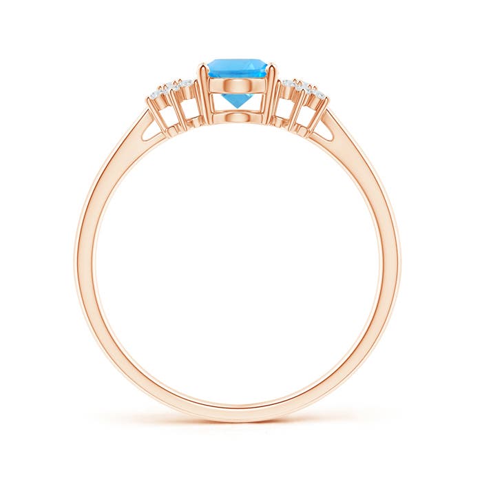 AAAA - Swiss Blue Topaz / 1.03 CT / 14 KT Rose Gold