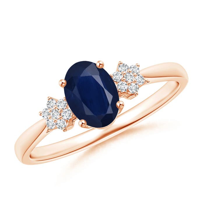 A - Blue Sapphire / 0.93 CT / 14 KT Rose Gold