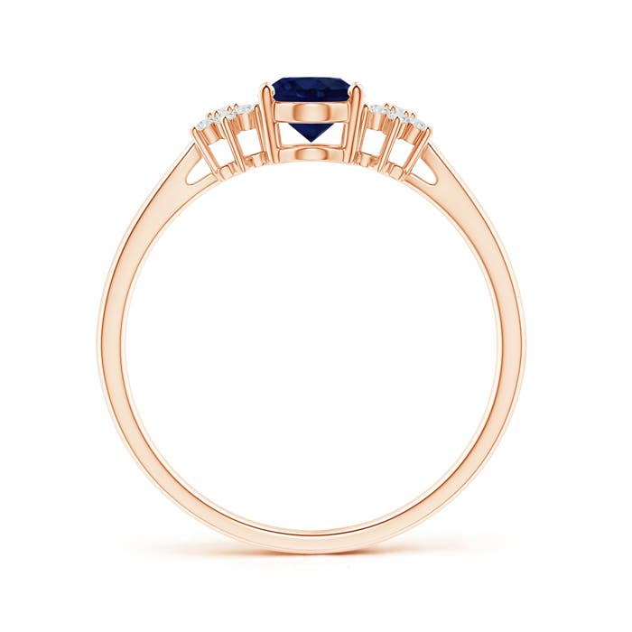 A - Blue Sapphire / 0.93 CT / 14 KT Rose Gold