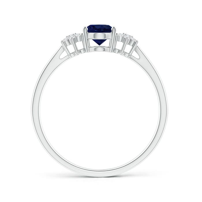 A - Blue Sapphire / 0.93 CT / 14 KT White Gold