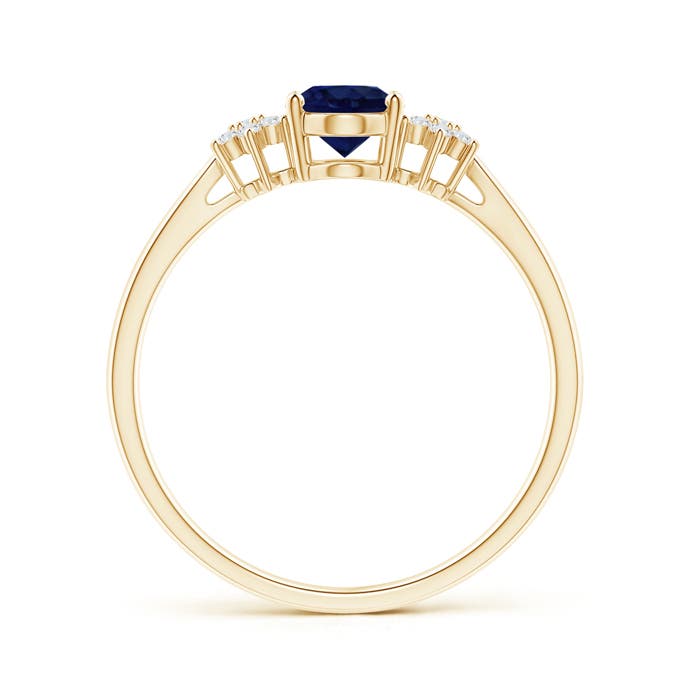 A - Blue Sapphire / 0.93 CT / 14 KT Yellow Gold