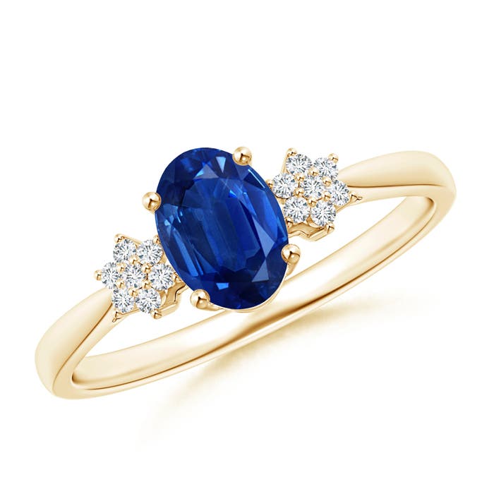 AAA - Blue Sapphire / 0.93 CT / 14 KT Yellow Gold