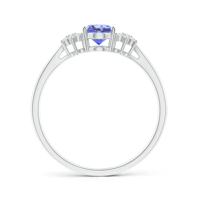 A - Tanzanite / 0.88 CT / 14 KT White Gold