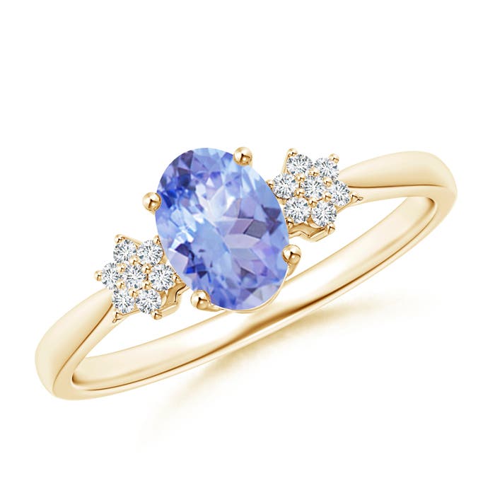 A - Tanzanite / 0.88 CT / 14 KT Yellow Gold