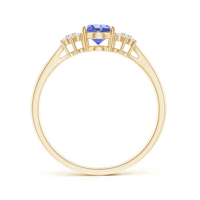 A - Tanzanite / 0.88 CT / 14 KT Yellow Gold