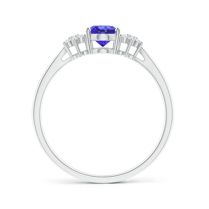 AA - Tanzanite / 0.88 CT / 14 KT White Gold