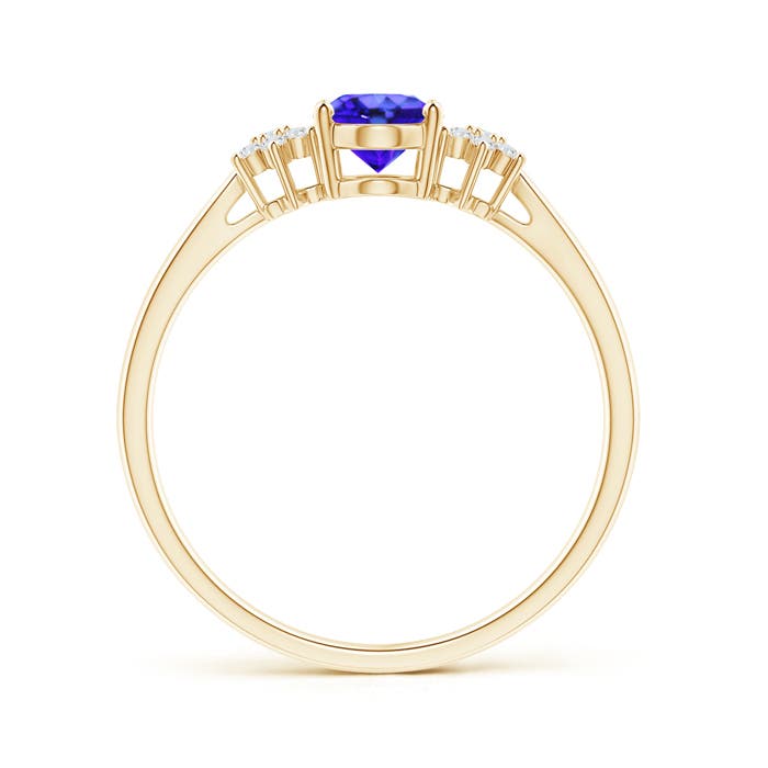 AAA - Tanzanite / 0.88 CT / 14 KT Yellow Gold