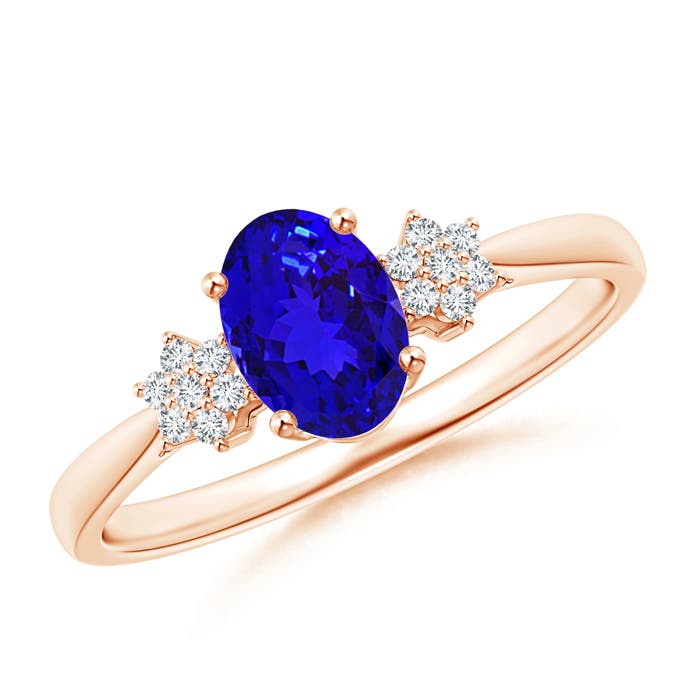 AAAA - Tanzanite / 0.88 CT / 14 KT Rose Gold