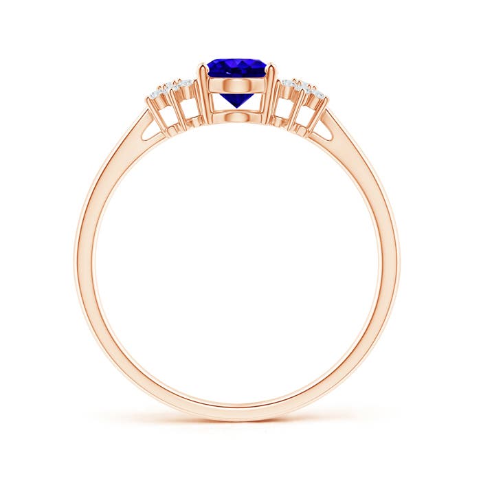 AAAA - Tanzanite / 0.88 CT / 14 KT Rose Gold