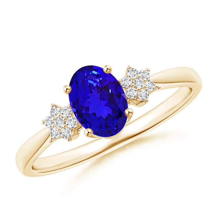 AAAA - Tanzanite / 0.88 CT / 14 KT Yellow Gold