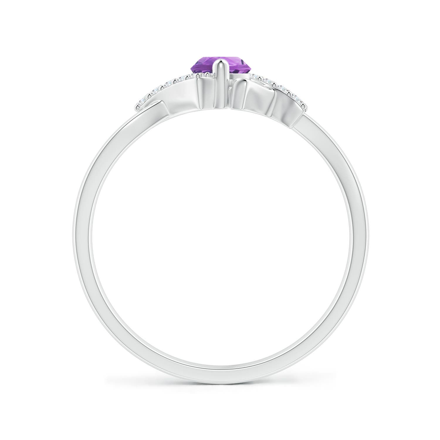 A - Amethyst / 0.31 CT / 14 KT White Gold