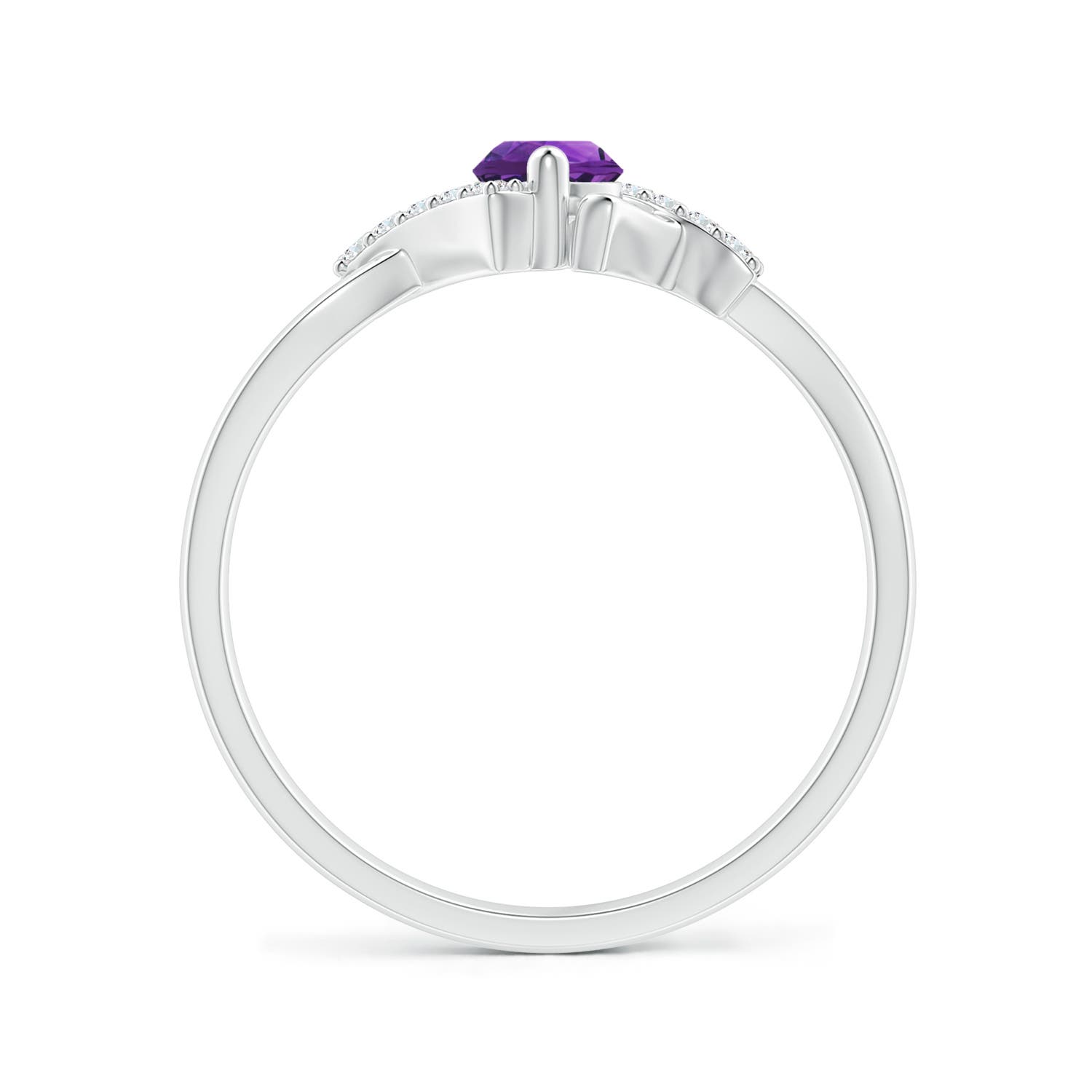 AAAA - Amethyst / 0.31 CT / 14 KT White Gold