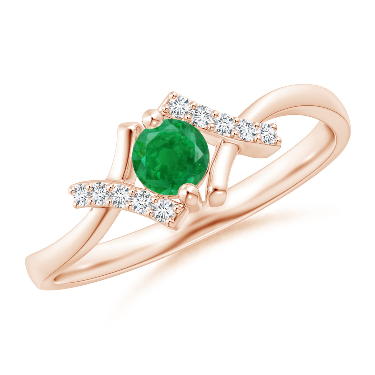 AA - Emerald / 0.3 CT / 14 KT Rose Gold