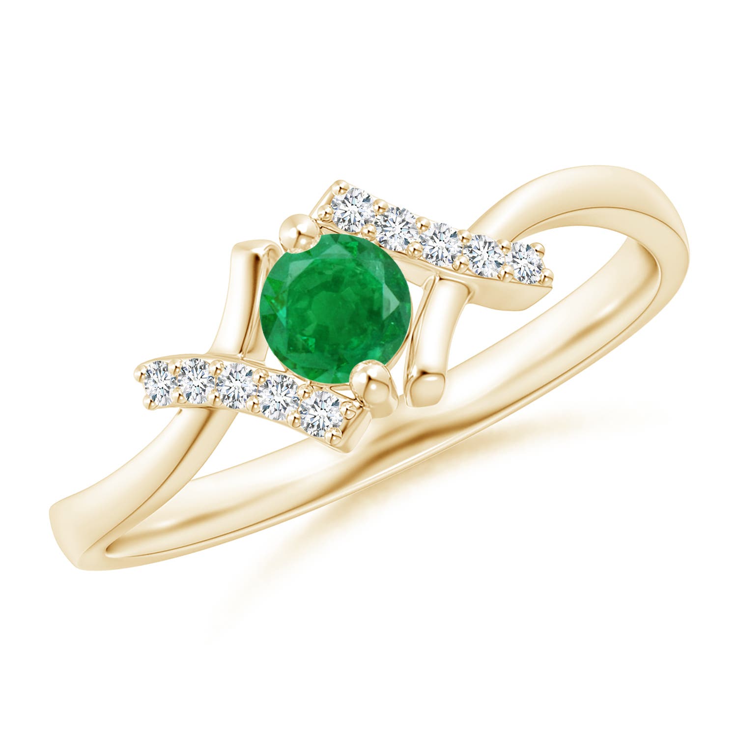 AA - Emerald / 0.3 CT / 14 KT Yellow Gold