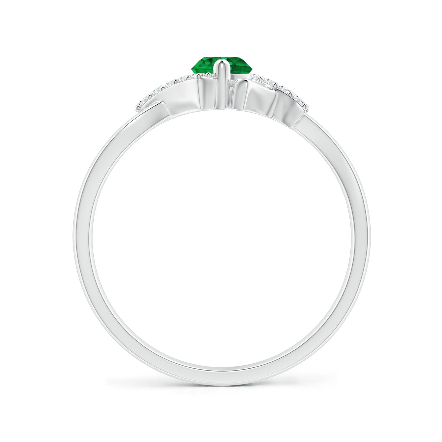 AAAA - Emerald / 0.3 CT / 14 KT White Gold