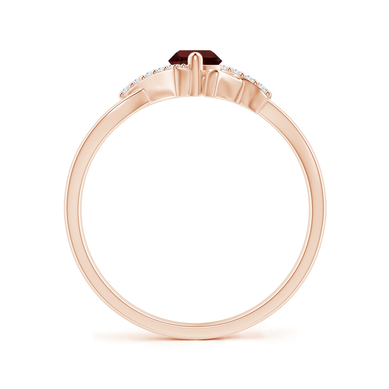 AA - Garnet / 0.39 CT / 14 KT Rose Gold