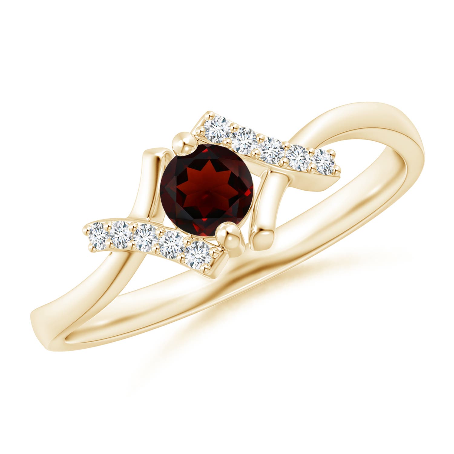 AA - Garnet / 0.39 CT / 14 KT Yellow Gold