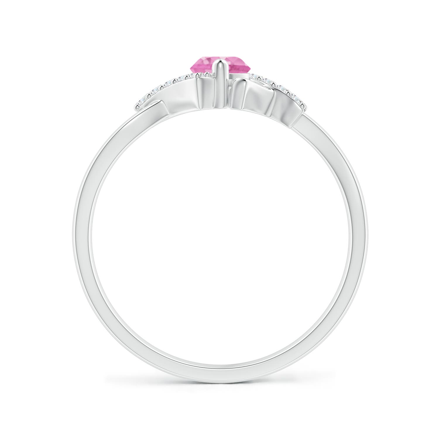 A - Pink Sapphire / 0.39 CT / 14 KT White Gold