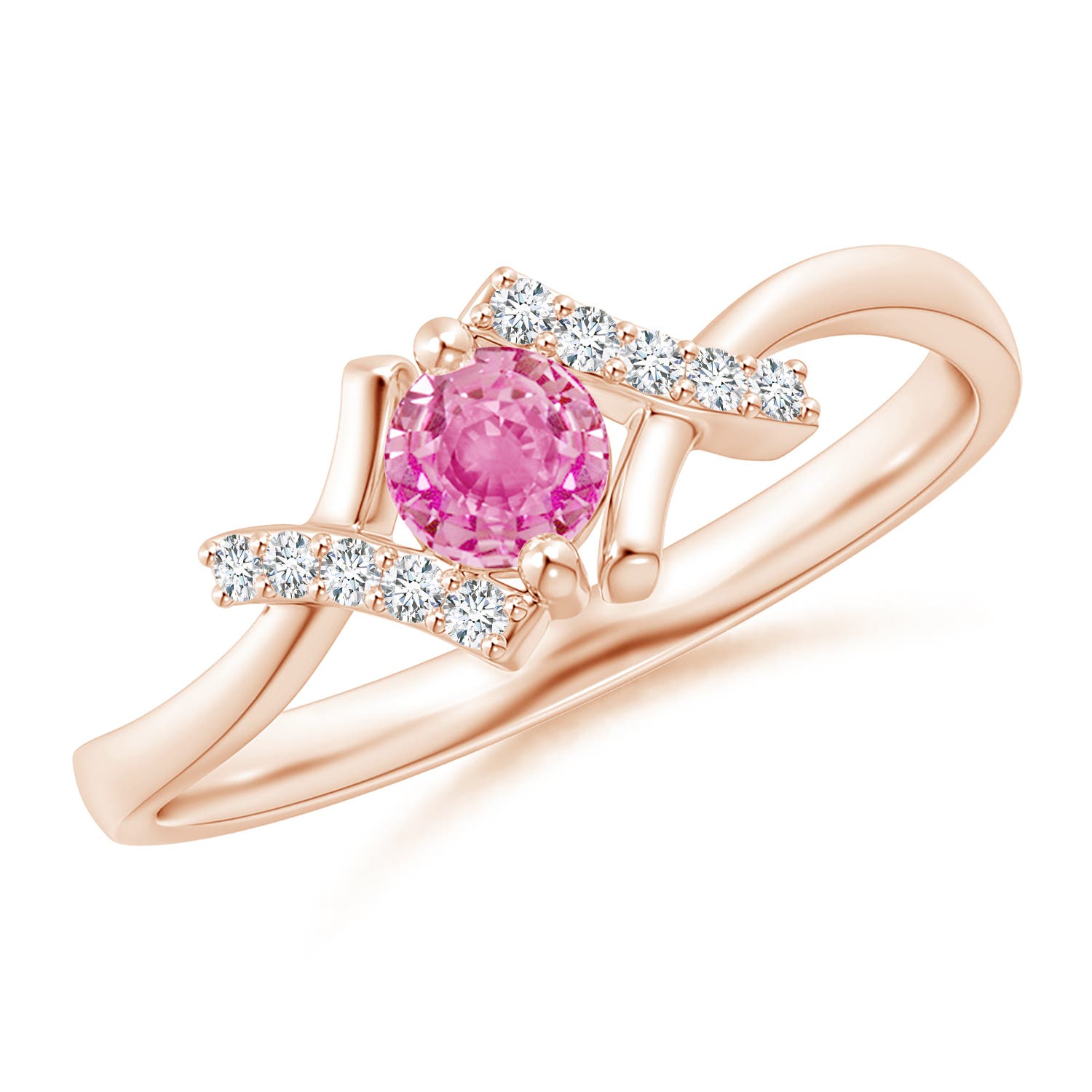 AA - Pink Sapphire / 0.39 CT / 14 KT Rose Gold