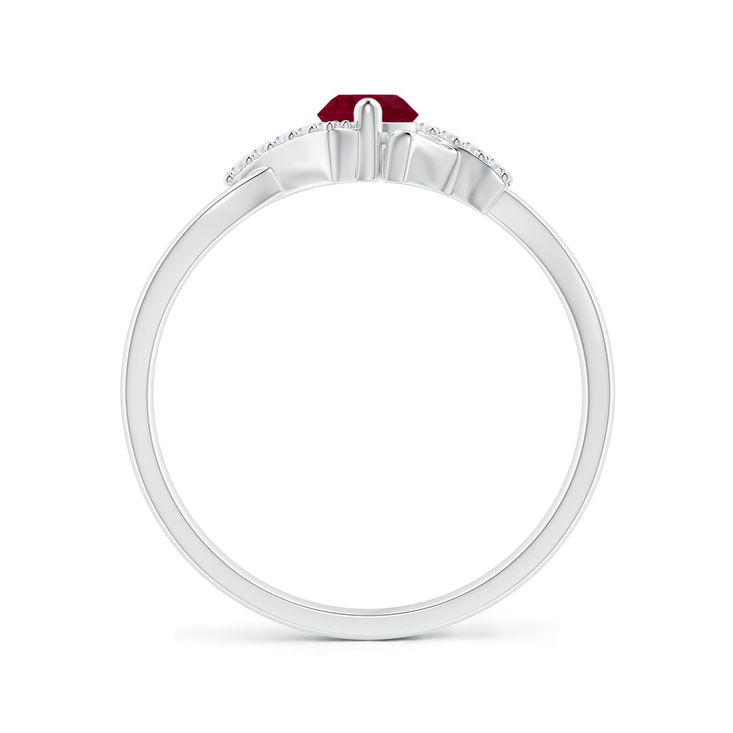 A - Ruby / 0.4 CT / 14 KT White Gold