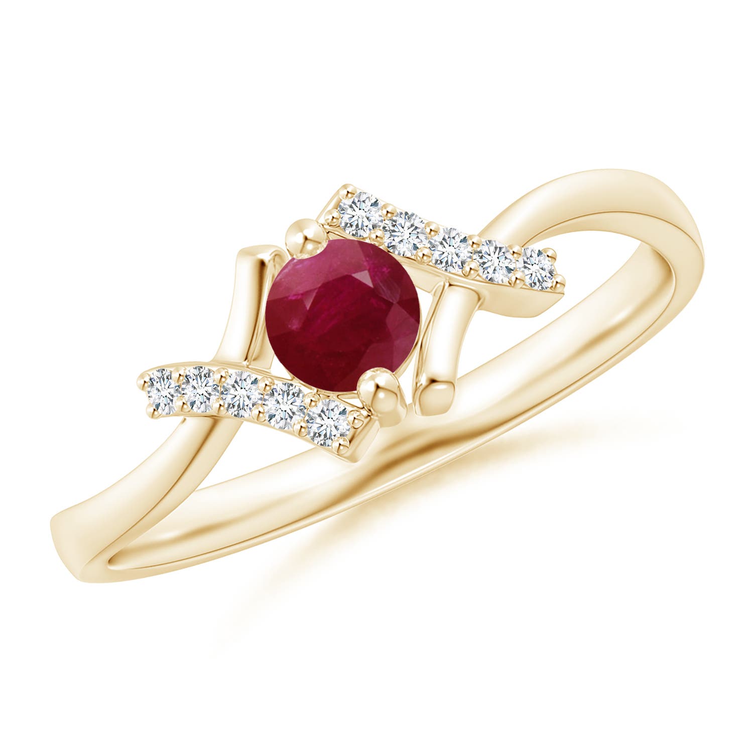 A - Ruby / 0.4 CT / 14 KT Yellow Gold