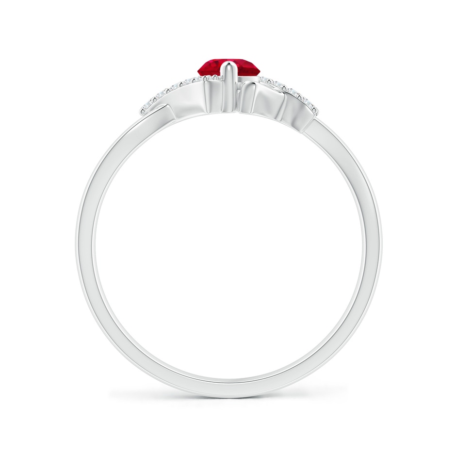 4mm AAA Solitaire Ruby Bypass Promise Ring with Diamond Accents in 18K White Gold side 199