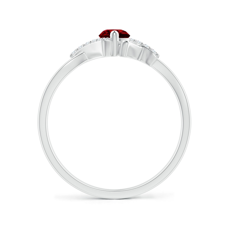 4mm AAAA Solitaire Ruby Bypass Promise Ring with Diamond Accents in White Gold side 199